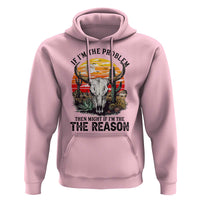 Cow Bull Skull Hoodie If Problem Vintage Then You Might Be Reason - Wonder Print Shop