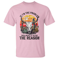 Cow Bull Skull T Shirt If Problem Vintage Then You Might Be Reason - Wonder Print Shop