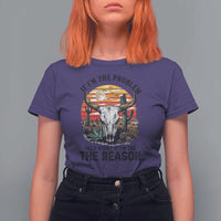 Cow Bull Skull T Shirt For Women If Problem Vintage Then You Might Be Reason - Wonder Print Shop