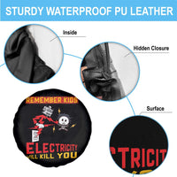 Funny Electrician Spare Tire Cover Remember Kids Electricity Will Kill You - Wonder Print Shop