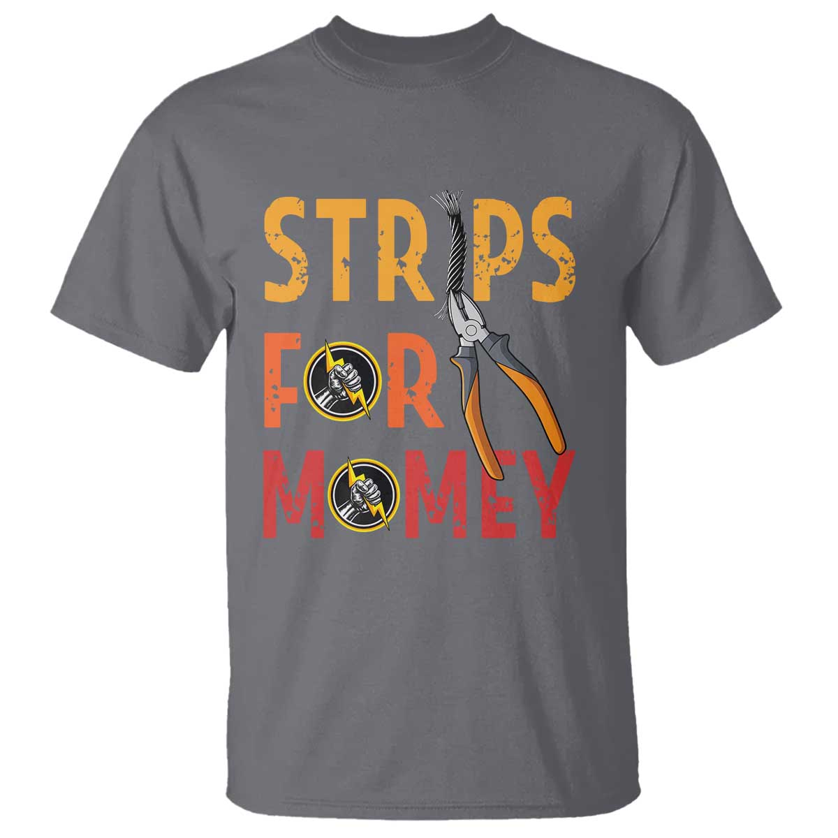 Funny Electrician T Shirt Strips For Money Electrical Humor - Wonder Print Shop