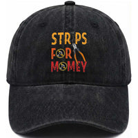 Funny Electrician Washed Cotton Baseball Cap Strips For Money Electrical Humor