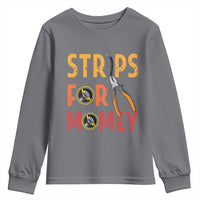 Funny Electrician Youth Sweatshirt Strips For Money Electrical Humor - Wonder Print Shop