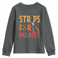 Funny Electrician Youth Sweatshirt Strips For Money Electrical Humor - Wonder Print Shop