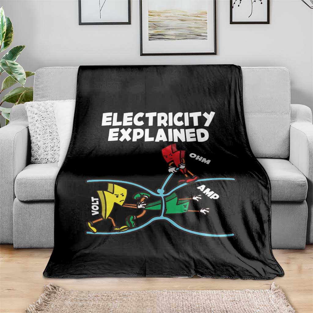 Funny Electricity Throw Blanket Ohm's Law Electricity Explained - Wonder Print Shop