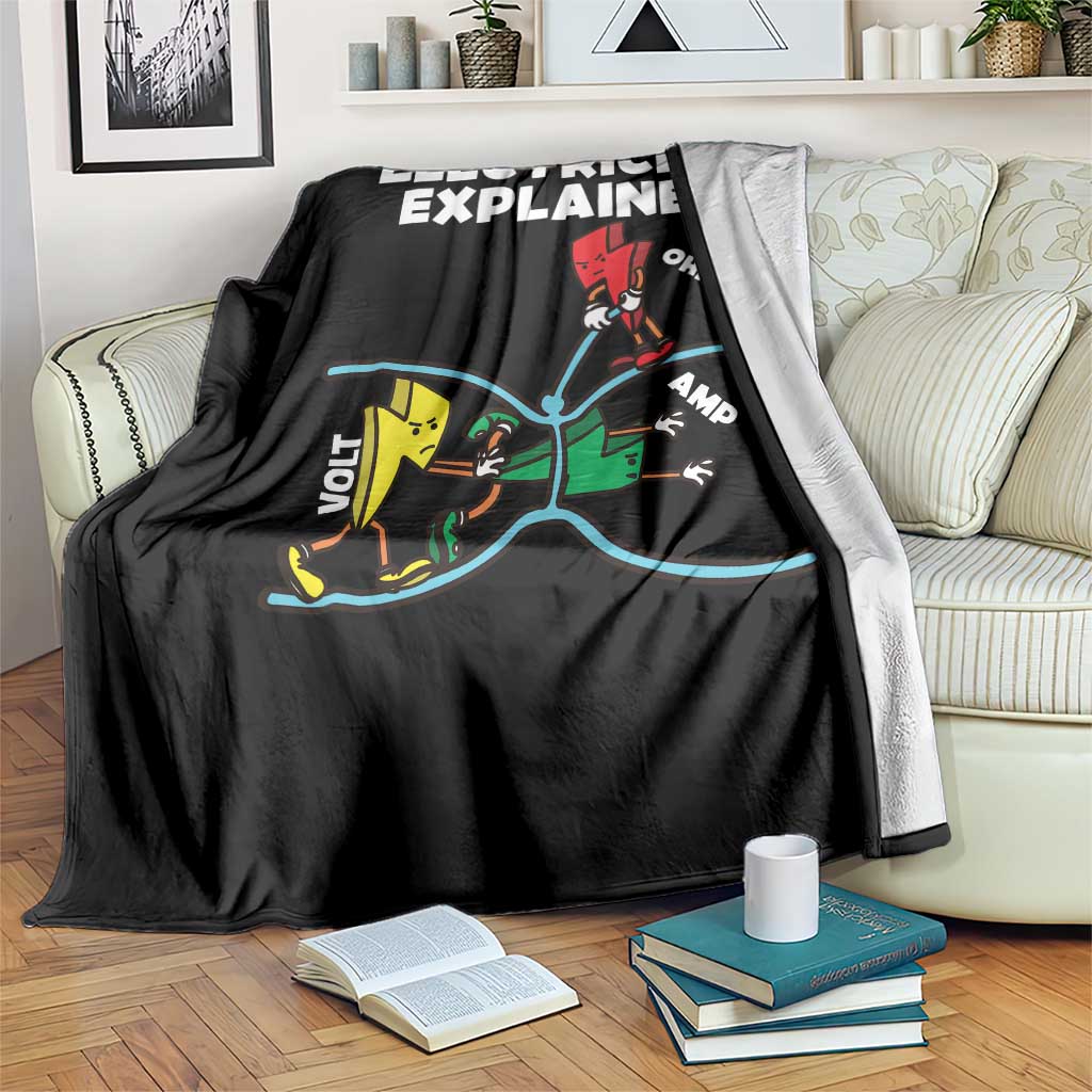 Funny Electricity Throw Blanket Ohm's Law Electricity Explained - Wonder Print Shop