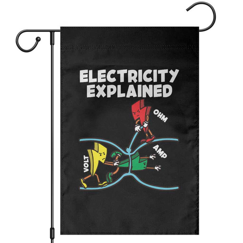 Funny Electricity Garden Flag Ohm's Law Electricity Explained - Wonder Print Shop