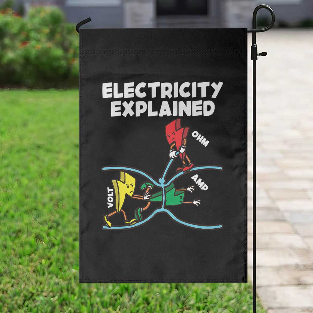 Funny Electricity Garden Flag Ohm's Law Electricity Explained - Wonder Print Shop