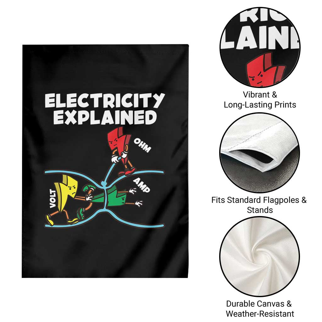 Funny Electricity Garden Flag Ohm's Law Electricity Explained - Wonder Print Shop