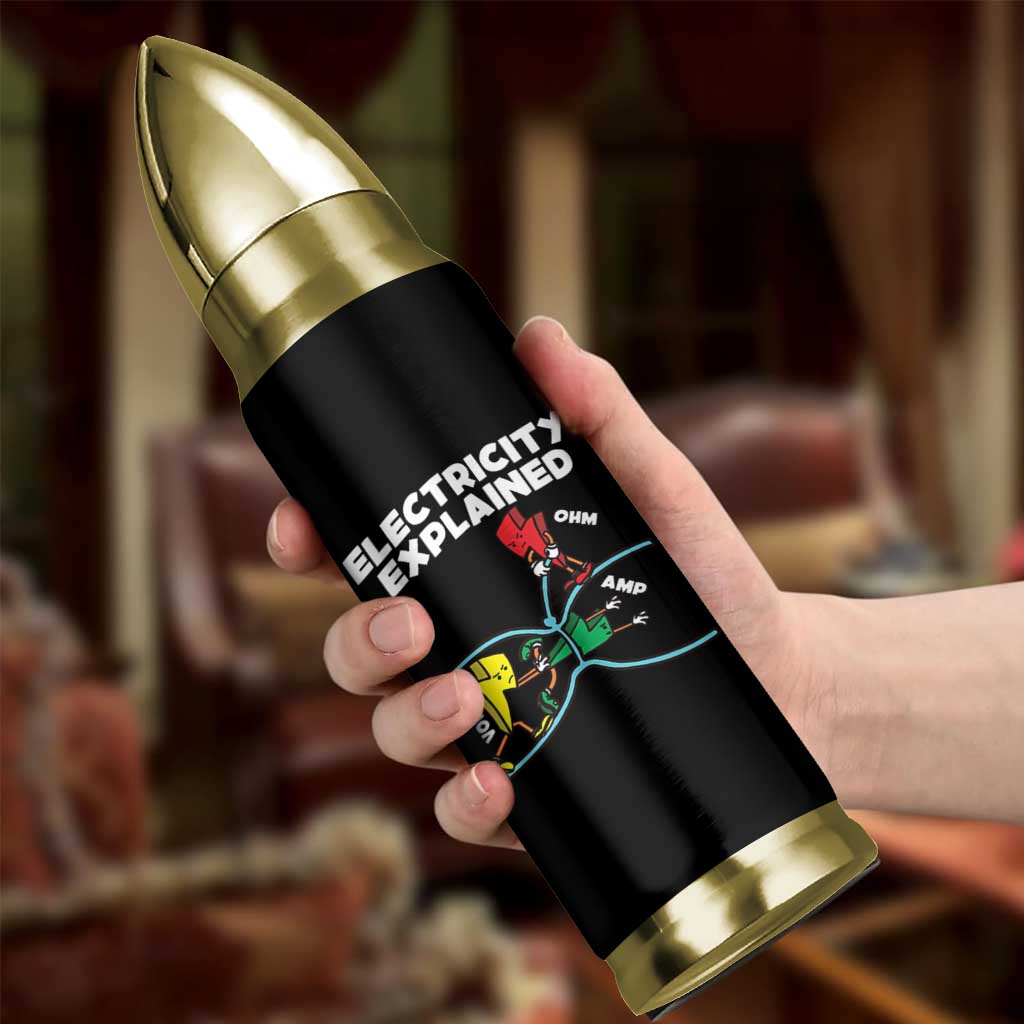 Funny Electricity Bullet Tumbler Ohm's Law Electricity Explained - Wonder Print Shop