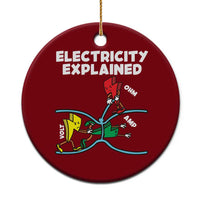 Funny Electricity Ceramic Ornament Ohm's Law Electricity Explained - Wonder Print Shop