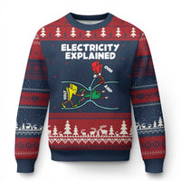 Funny Electricity Ugly Christmas Sweater Ohm's Law Electricity Explained - Wonder Print Shop
