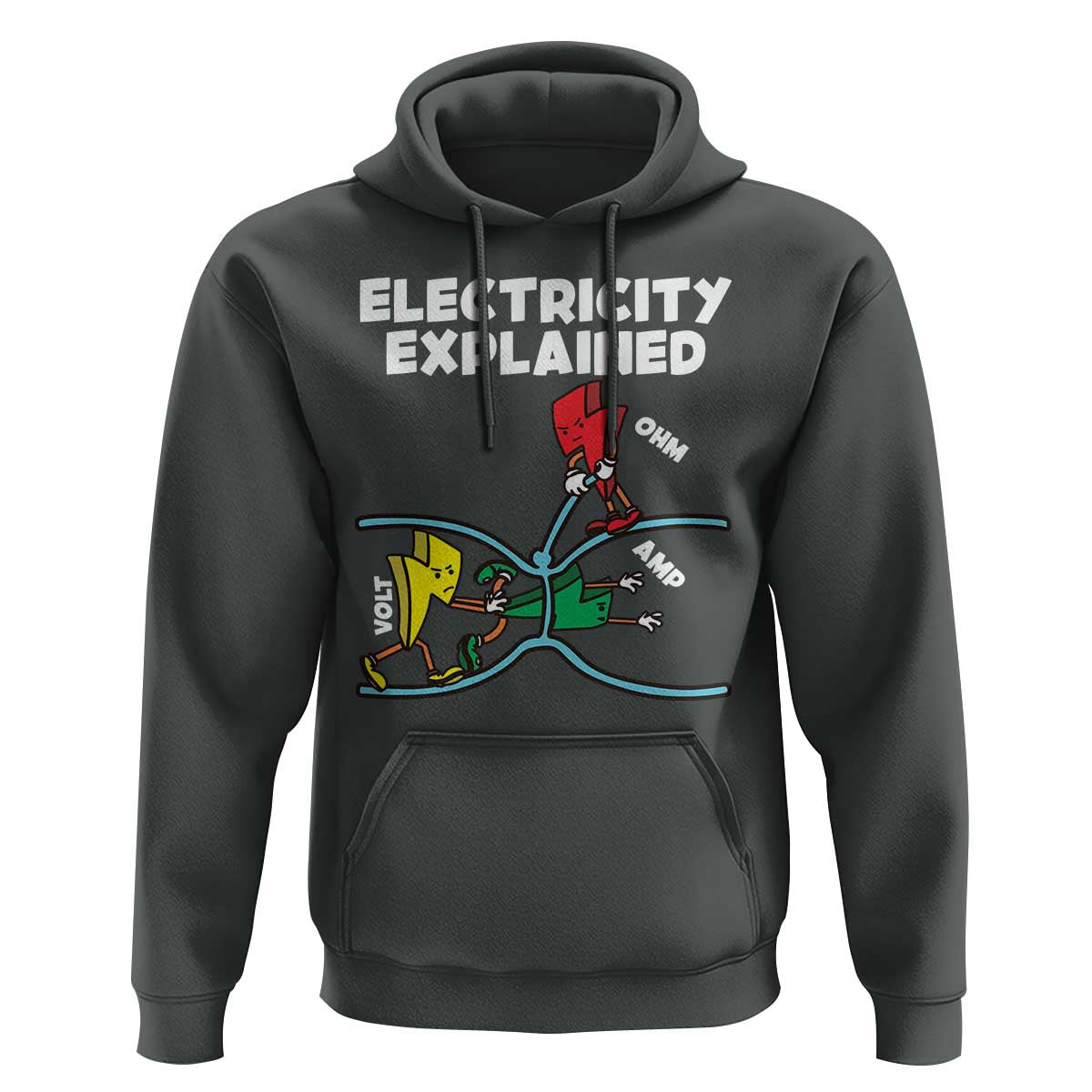 Funny Electricity Hoodie Ohm's Law Electricity Explained - Wonder Print Shop
