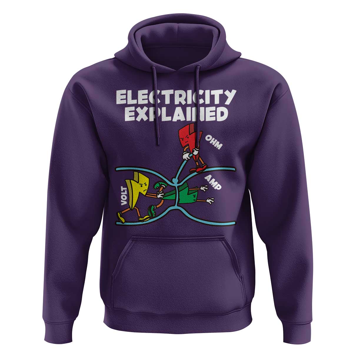 Funny Electricity Hoodie Ohm's Law Electricity Explained - Wonder Print Shop