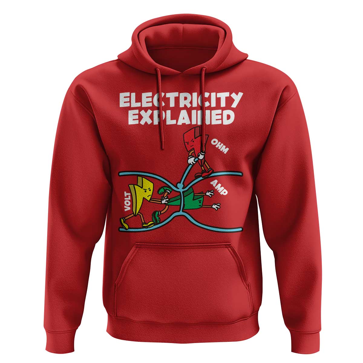 Funny Electricity Hoodie Ohm's Law Electricity Explained - Wonder Print Shop
