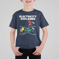 Funny Electricity T Shirt For Kid Ohm's Law Electricity Explained - Wonder Print Shop