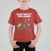 Funny Electricity T Shirt For Kid Ohm's Law Electricity Explained - Wonder Print Shop