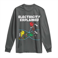 Funny Electricity Long Sleeve Shirt Ohm's Law Electricity Explained - Wonder Print Shop