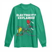 Funny Electricity Long Sleeve Shirt Ohm's Law Electricity Explained - Wonder Print Shop