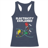 Funny Electricity Racerback Tank Top Ohm's Law Electricity Explained - Wonder Print Shop