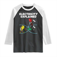 Funny Electricity Raglan Shirt Ohm's Law Electricity Explained - Wonder Print Shop