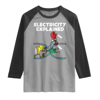Funny Electricity Raglan Shirt Ohm's Law Electricity Explained - Wonder Print Shop