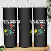Funny Electricity Skinny Tumbler Ohm's Law Electricity Explained - Wonder Print Shop