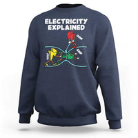 Funny Electricity Sweatshirt Ohm's Law Electricity Explained - Wonder Print Shop