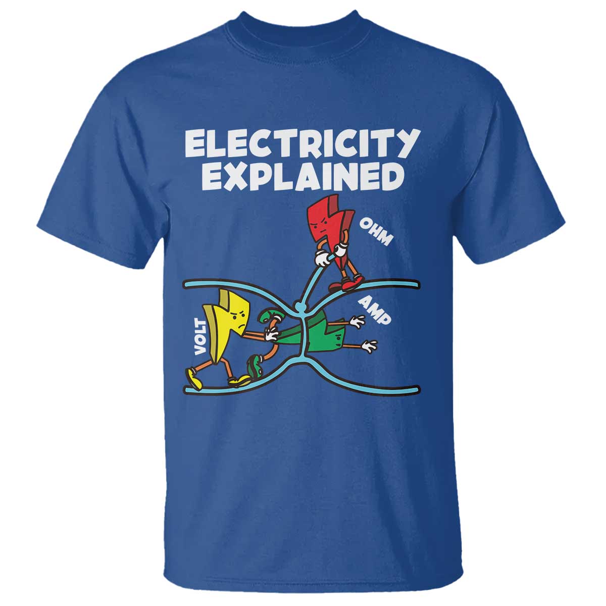 Funny Electricity T Shirt Ohm's Law Electricity Explained - Wonder Print Shop