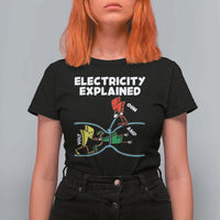 Funny Electricity T Shirt For Women Ohm's Law Electricity Explained - Wonder Print Shop