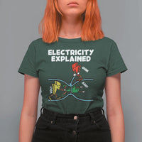 Funny Electricity T Shirt For Women Ohm's Law Electricity Explained - Wonder Print Shop