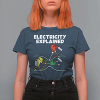Funny Electricity T Shirt For Women Ohm's Law Electricity Explained - Wonder Print Shop