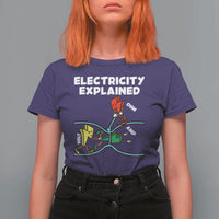 Funny Electricity T Shirt For Women Ohm's Law Electricity Explained - Wonder Print Shop