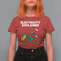 Funny Electricity T Shirt For Women Ohm's Law Electricity Explained - Wonder Print Shop