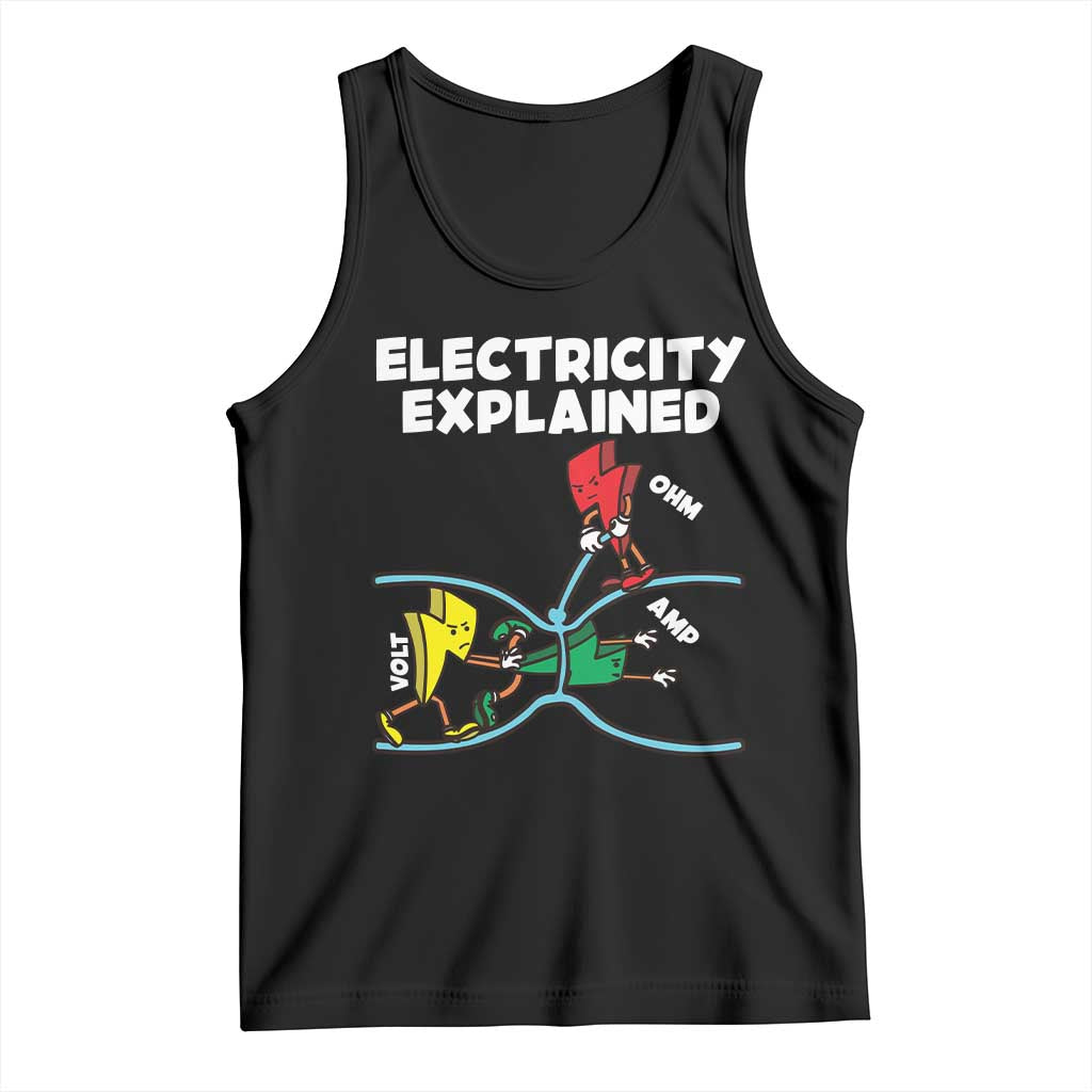 Funny Electricity Tank Top Ohm's Law Electricity Explained - Wonder Print Shop