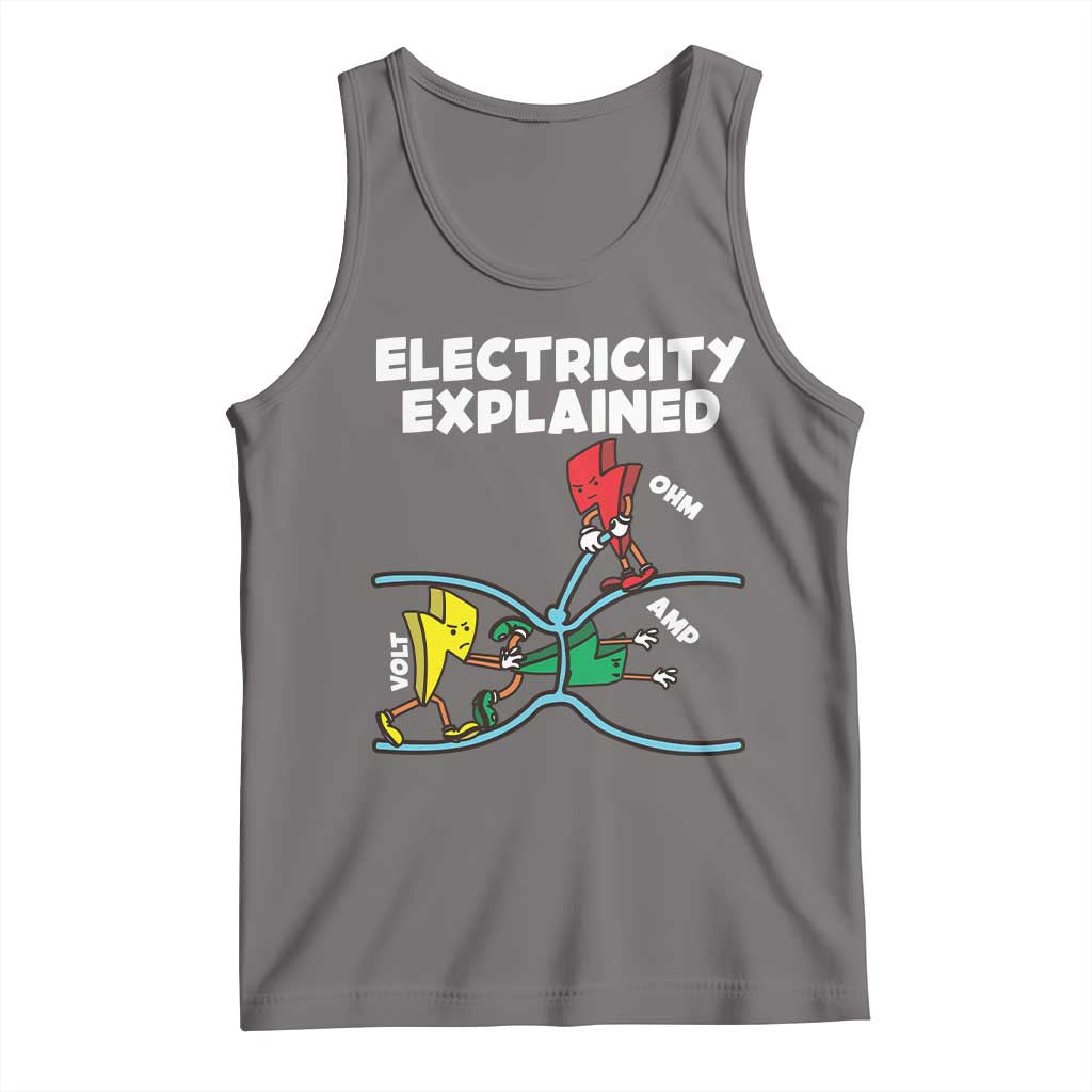 Funny Electricity Tank Top Ohm's Law Electricity Explained - Wonder Print Shop