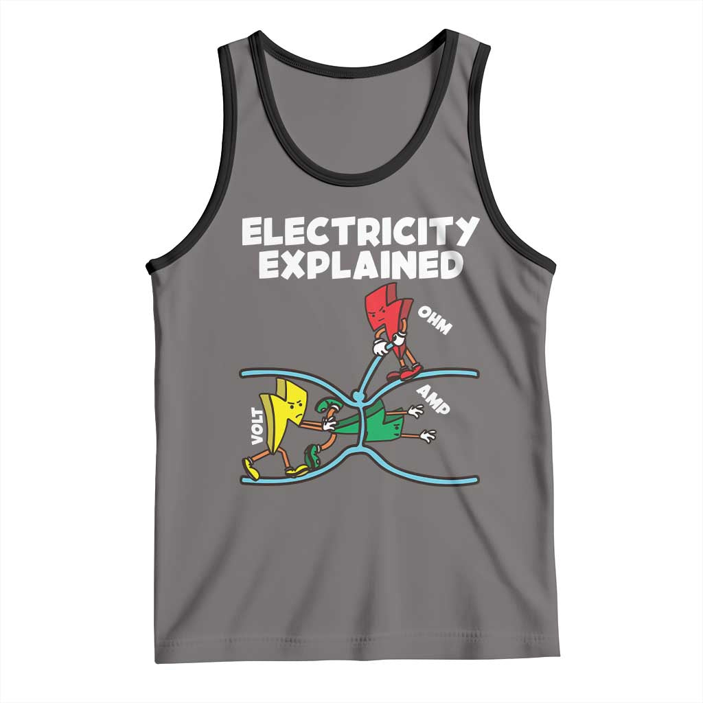 Funny Electricity Tank Top Ohm's Law Electricity Explained - Wonder Print Shop