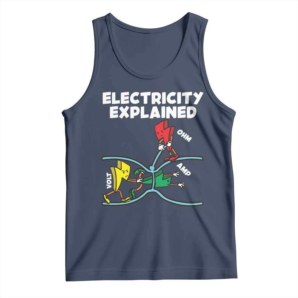 Funny Electricity Tank Top Ohm's Law Electricity Explained - Wonder Print Shop