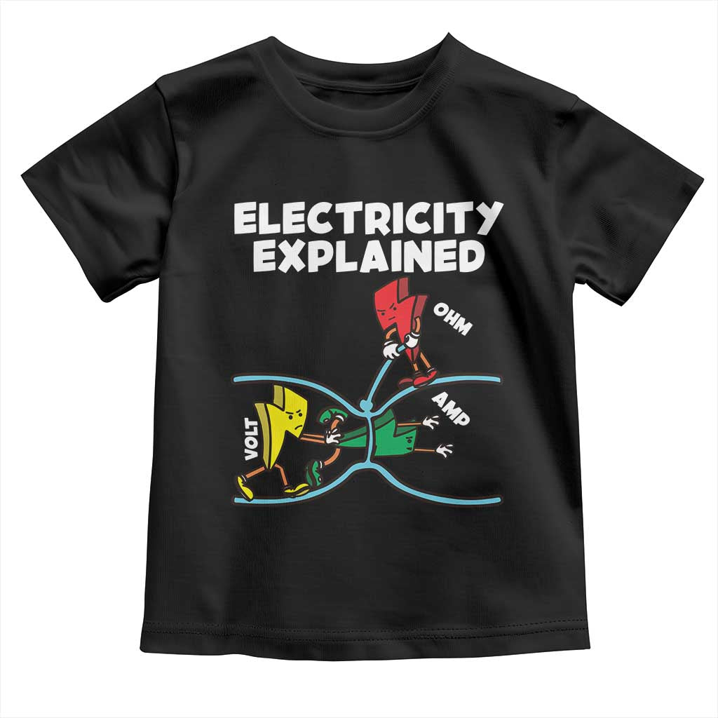 Funny Electricity Toddler T Shirt Ohm's Law Electricity Explained - Wonder Print Shop