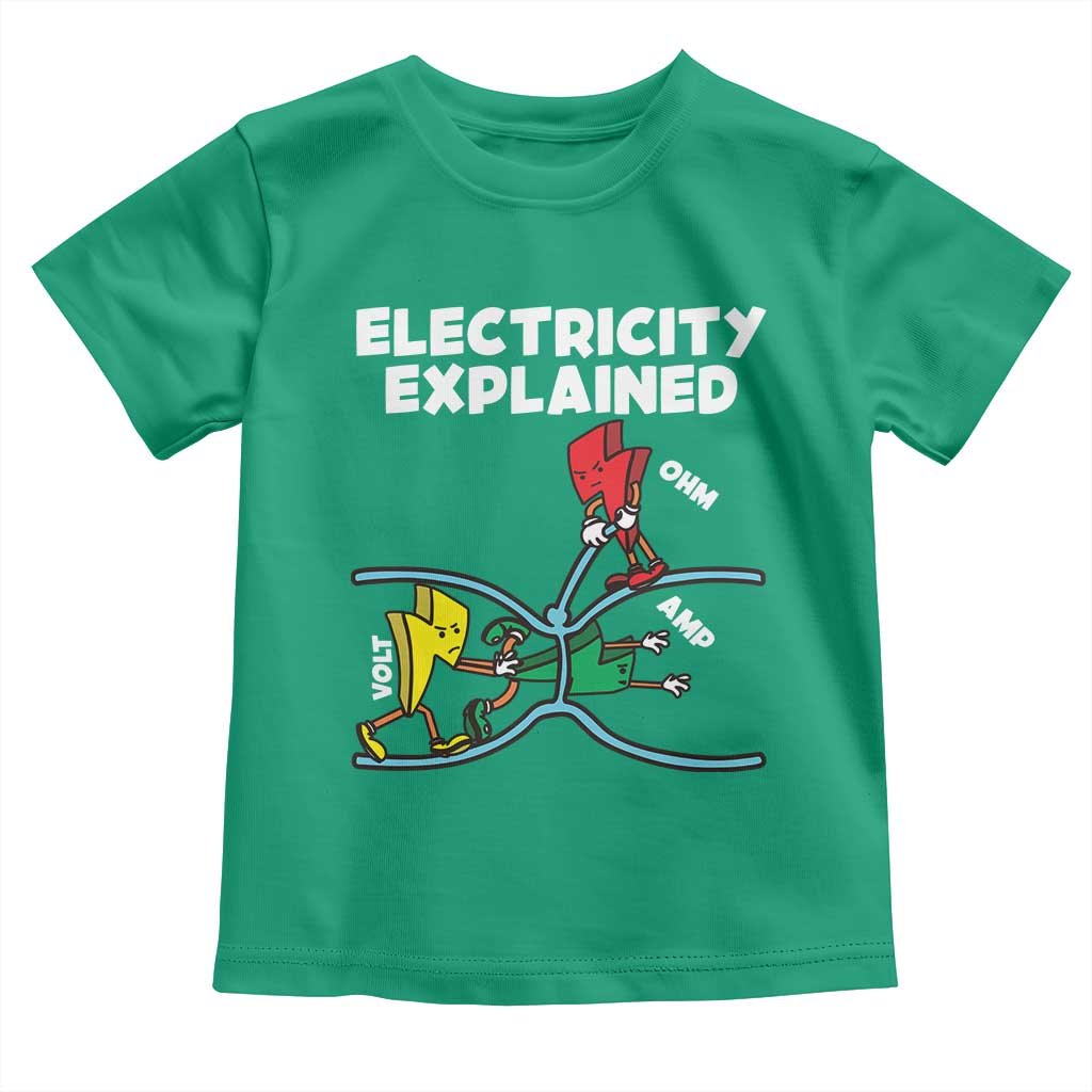 Funny Electricity Toddler T Shirt Ohm's Law Electricity Explained - Wonder Print Shop