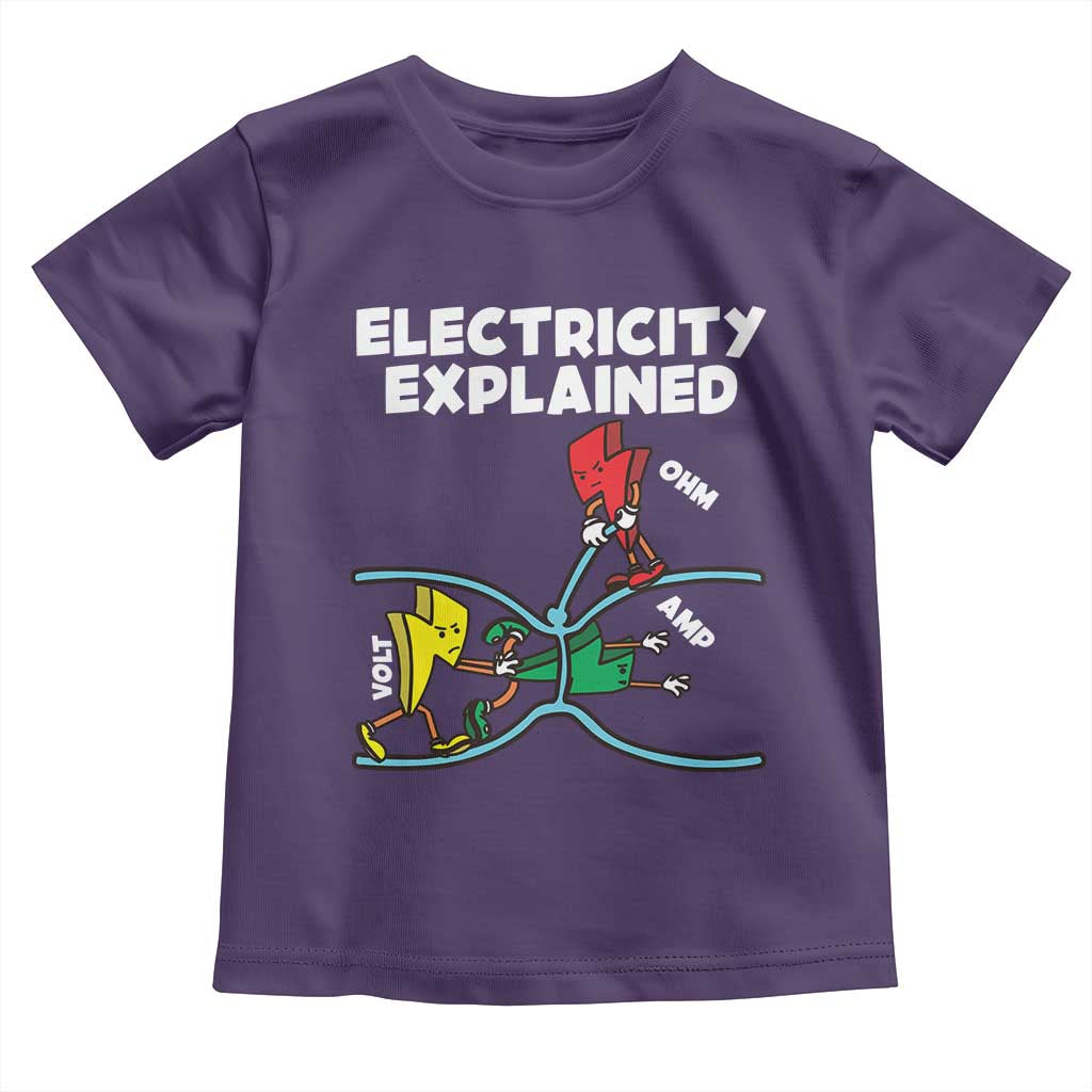 Funny Electricity Toddler T Shirt Ohm's Law Electricity Explained - Wonder Print Shop