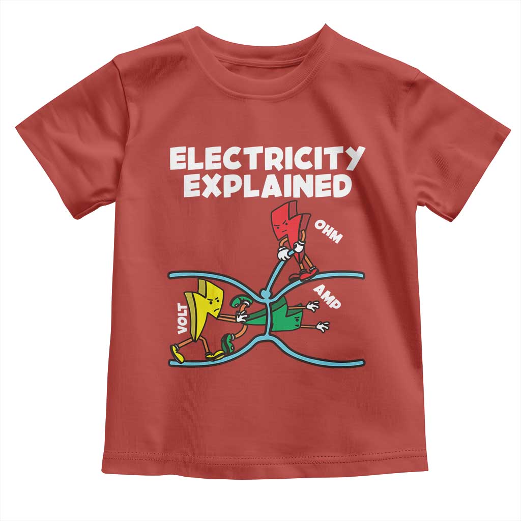 Funny Electricity Toddler T Shirt Ohm's Law Electricity Explained - Wonder Print Shop