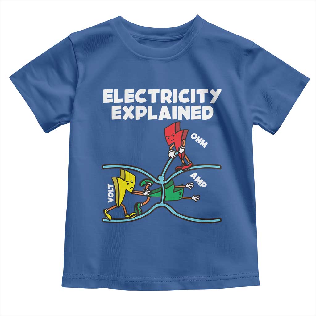 Funny Electricity Toddler T Shirt Ohm's Law Electricity Explained - Wonder Print Shop