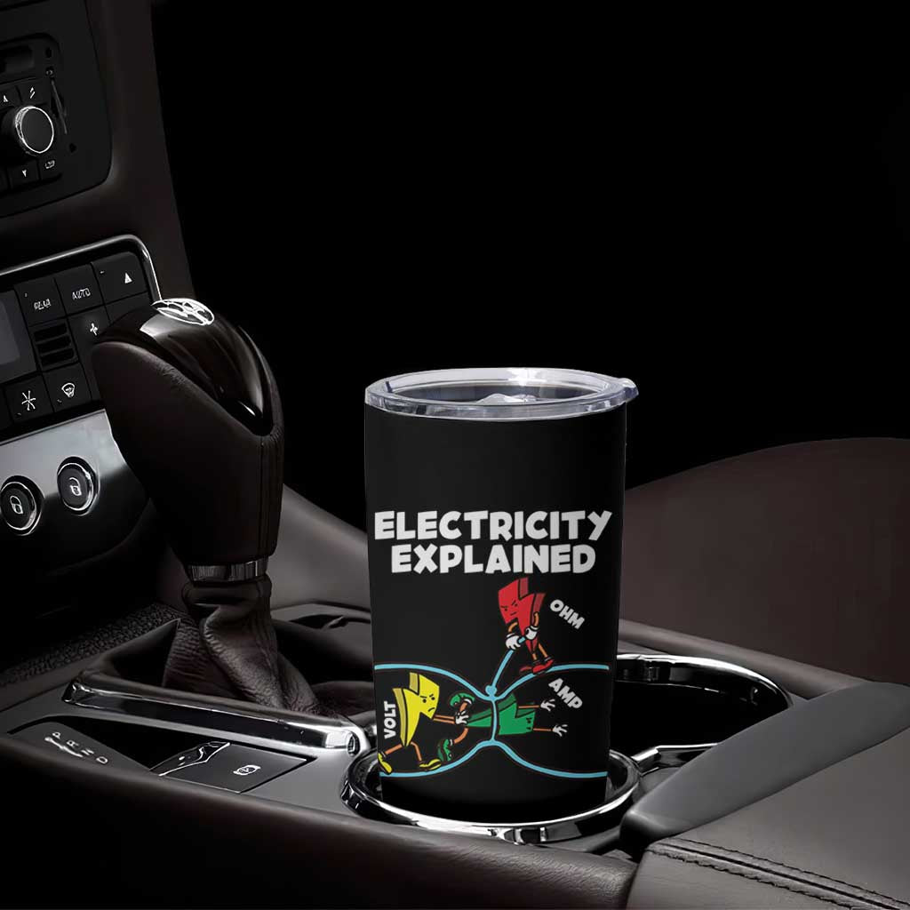 Funny Electricity Tumbler Cup Ohm's Law Electricity Explained - Wonder Print Shop
