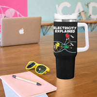 Funny Electricity Tumbler With Handle Ohm's Law Electricity Explained - Wonder Print Shop