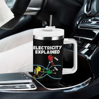 Funny Electricity Tumbler With Handle Ohm's Law Electricity Explained - Wonder Print Shop