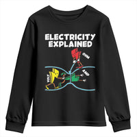 Funny Electricity Youth Sweatshirt Ohm's Law Electricity Explained - Wonder Print Shop