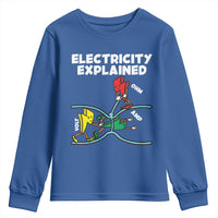Funny Electricity Youth Sweatshirt Ohm's Law Electricity Explained - Wonder Print Shop
