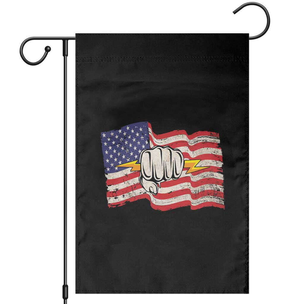 Electrician American Flag Garden Flag Patriotic Electrical Worker - Wonder Print Shop