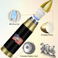 Electrician American Flag Bullet Tumbler Patriotic Electrical Worker